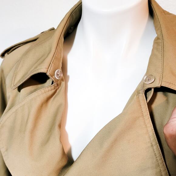 VINTAGE John Weitz size 44S double breasted removable lining belted trench coat - Picture 4 of 16